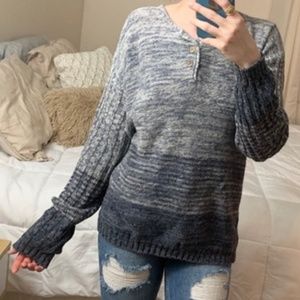 Vintage City Streets Ribbed Color Block Sweater